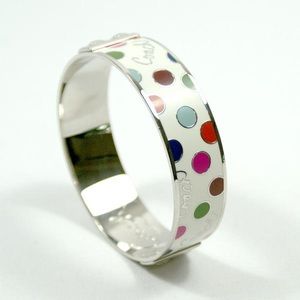 COACH 3/4 Polka dot Silver Bangle
